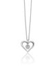 Collana da donna Miluna Diamantiin oro bianco 375 con cuore e diamante centrale, CLD4670X