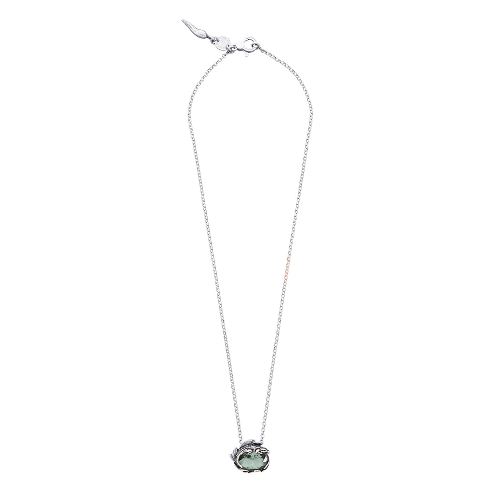 pendente coccodrillo eden Collana in Argento 925 e quarzo verde - 12086